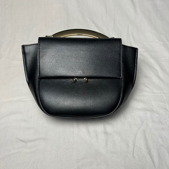 Mango Handbags - MANGO Black Shoulder Bag Faux Leather Purse